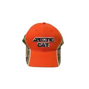 Arctic Cat Arcticwear Hat Orange Camo Strapback Snowmobile Cap Men BRAND NEW